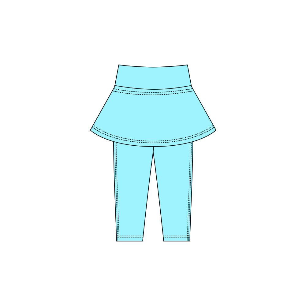 11.18 P0982 Pre order No Moq Yoga fabric Baby Girls Aqua Yoga Tunic Leggings Pants Bottom