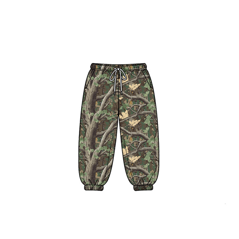 4.18 Pre order No Moq Baby Boys Southern Camo Zip Pocket Pullovers Jogger Pant Clothes Sets