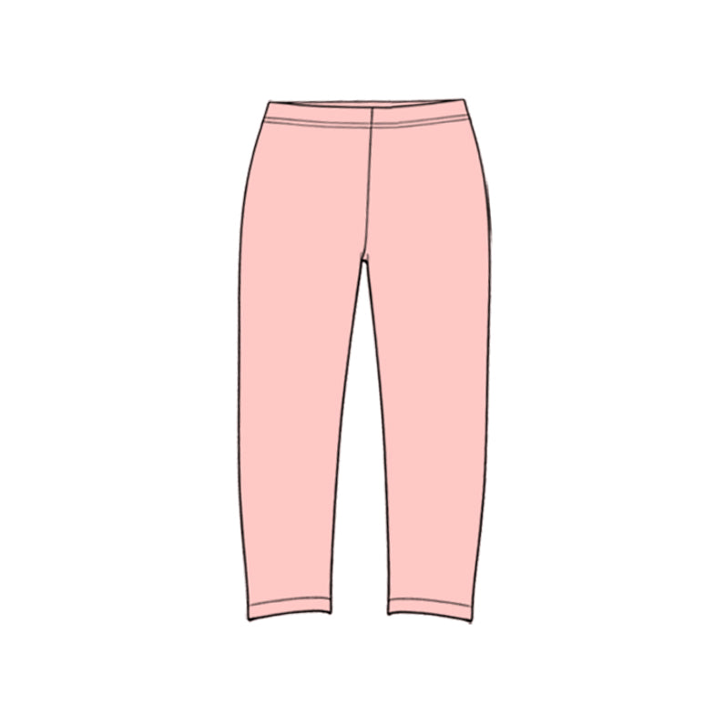 P1311 (Preorder new) No moq Baby Girls Solid Light Pink Leggings Yoga Pant