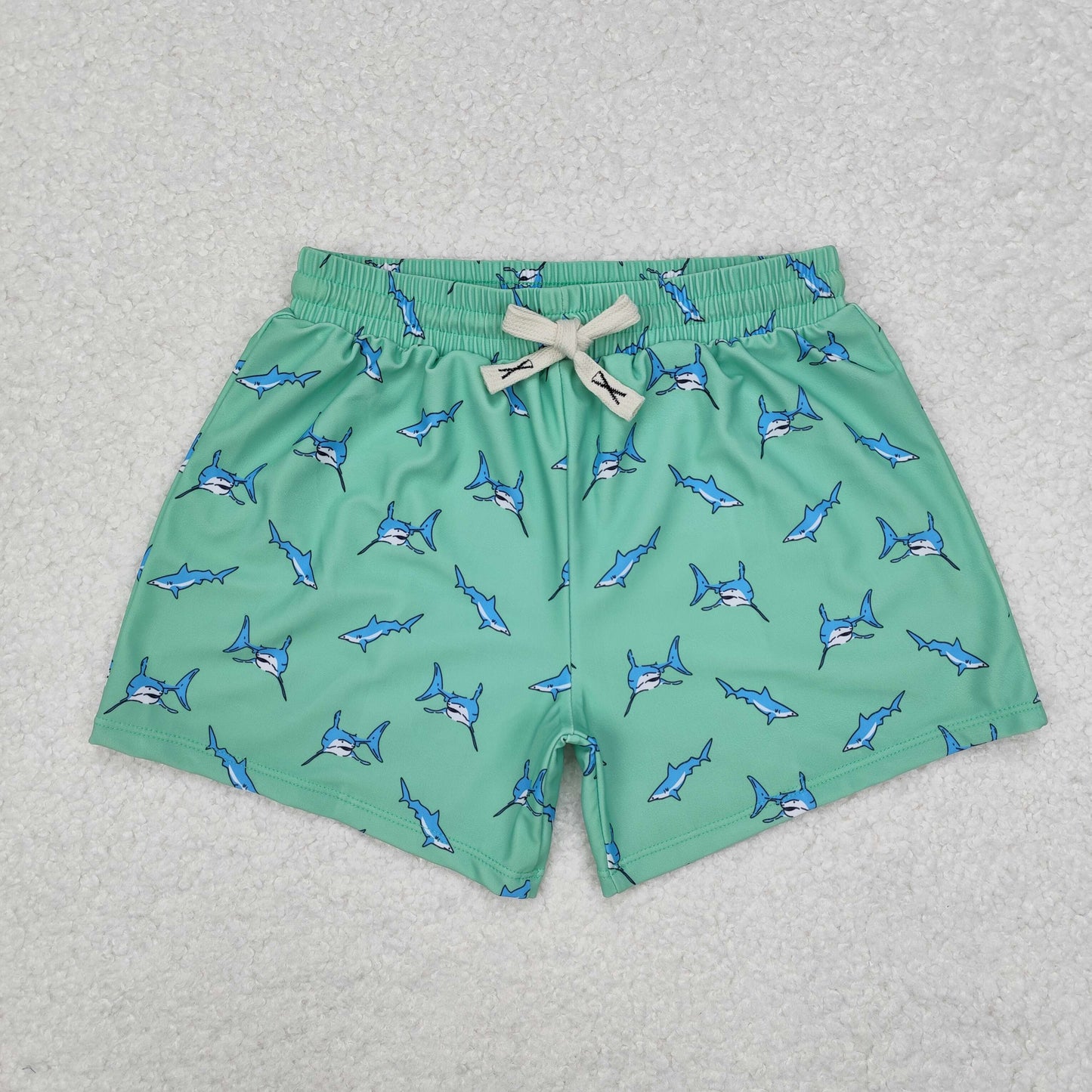 S0137 Blue dogs cute kids boy summer swim trunks