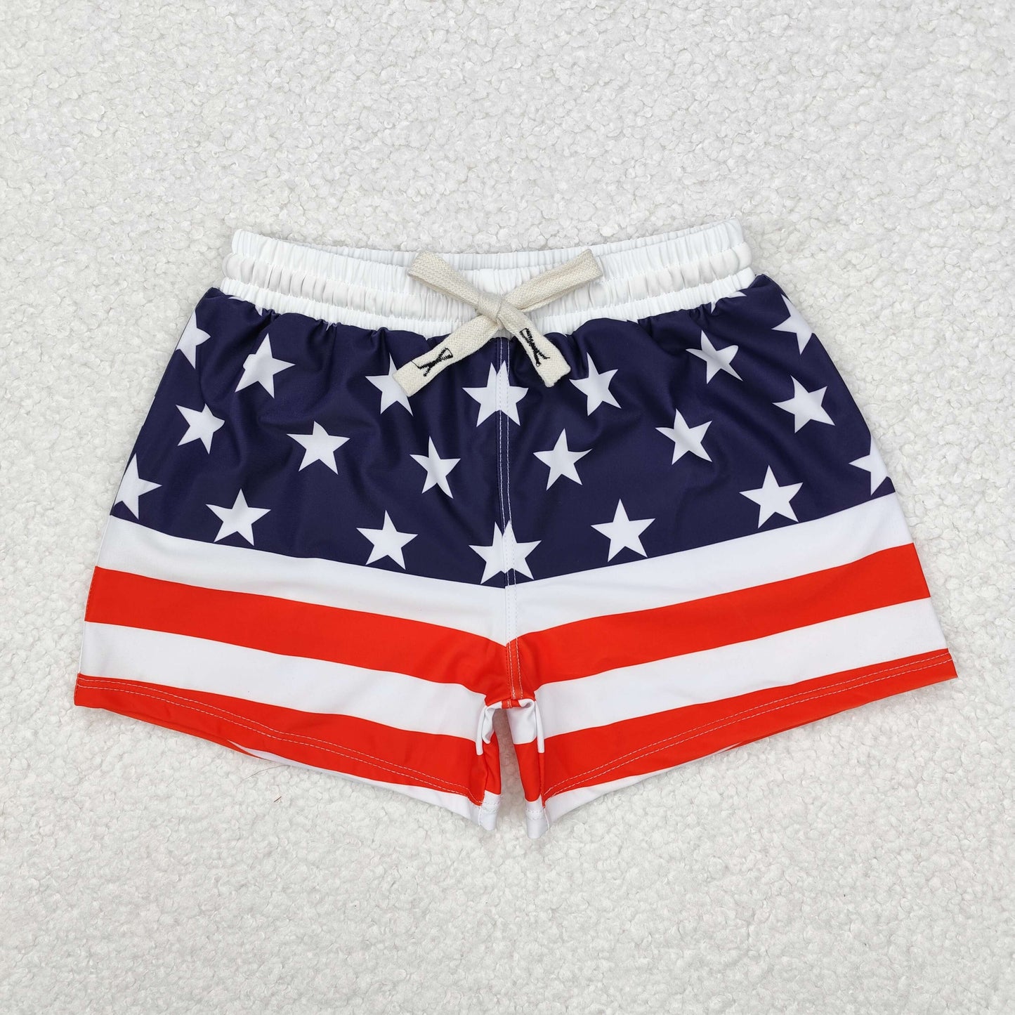 S0188Stars stripe 4th of july boy swim trunks
