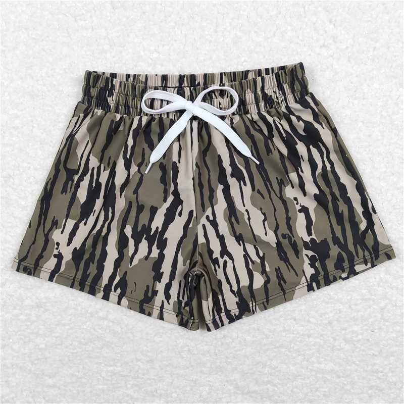 RTS Olive camo kids boy summer swim trunks
