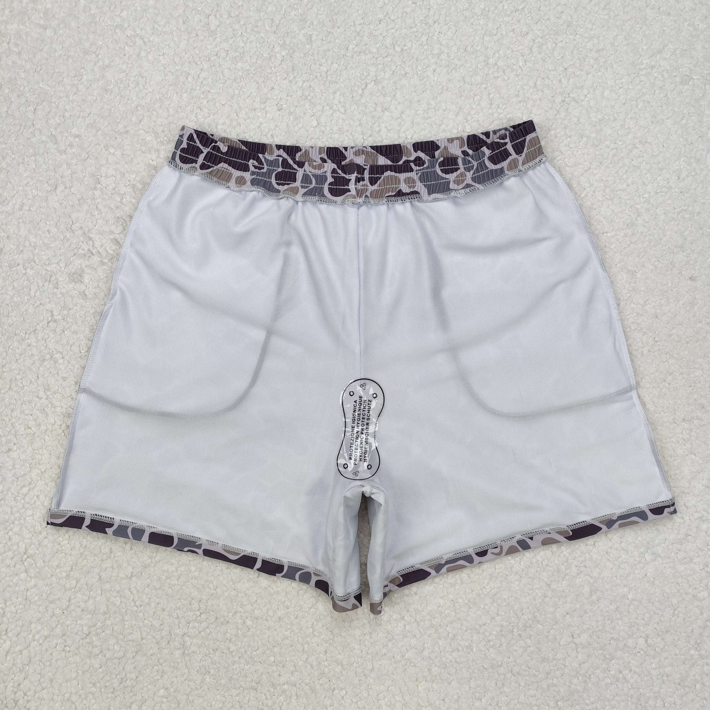 S0323 Bottomland print adult men summer swim trunks