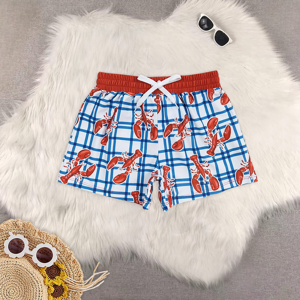 8.19 RTS Sibling Baby Boys Summer Swimsuits Turtle print kids boys summer swim shorts