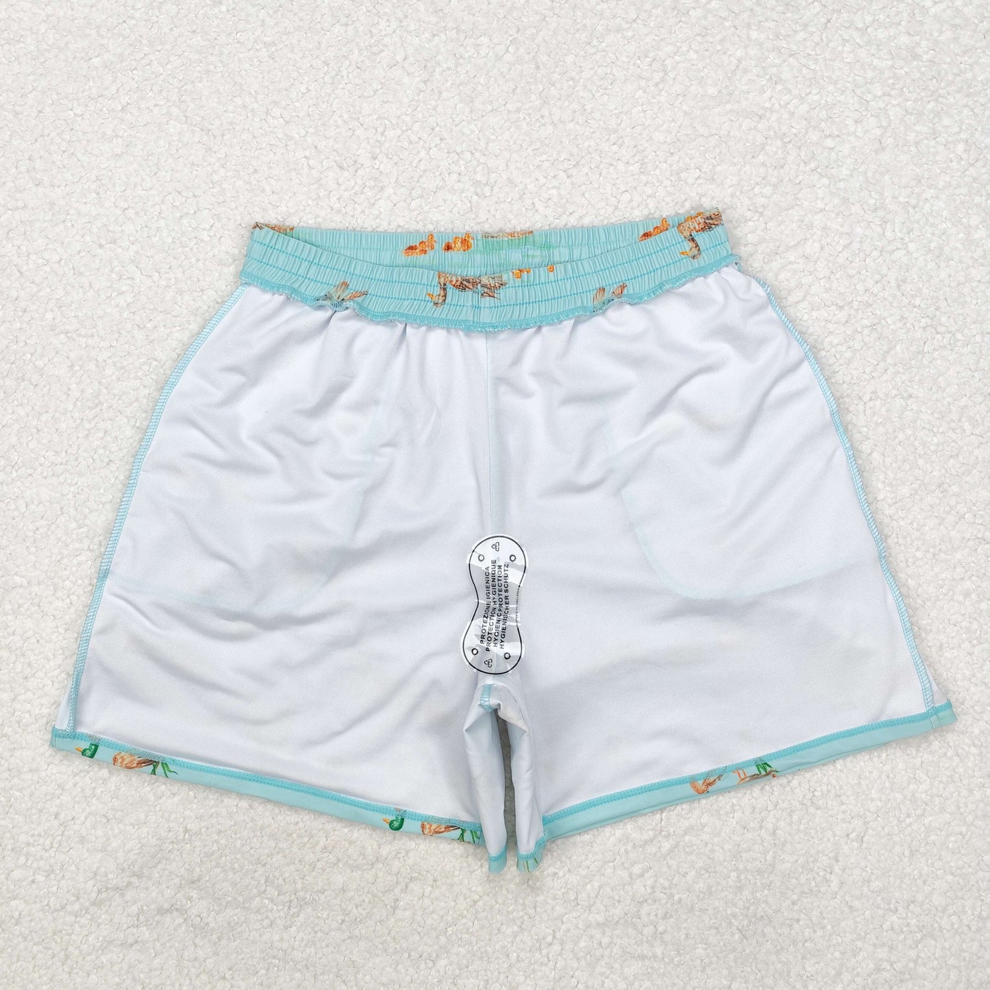 S0428 Green duck adult men summer swim shorts