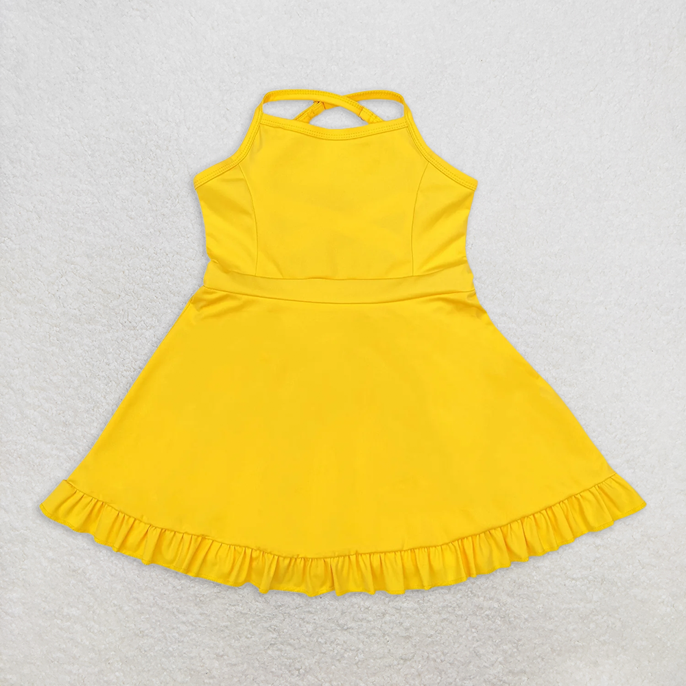 USA Warehouse (IN STOCK) Baby Girls Summer Active Wear Ruffle Straps Clothing Soft Comfortable Material for Little Girls