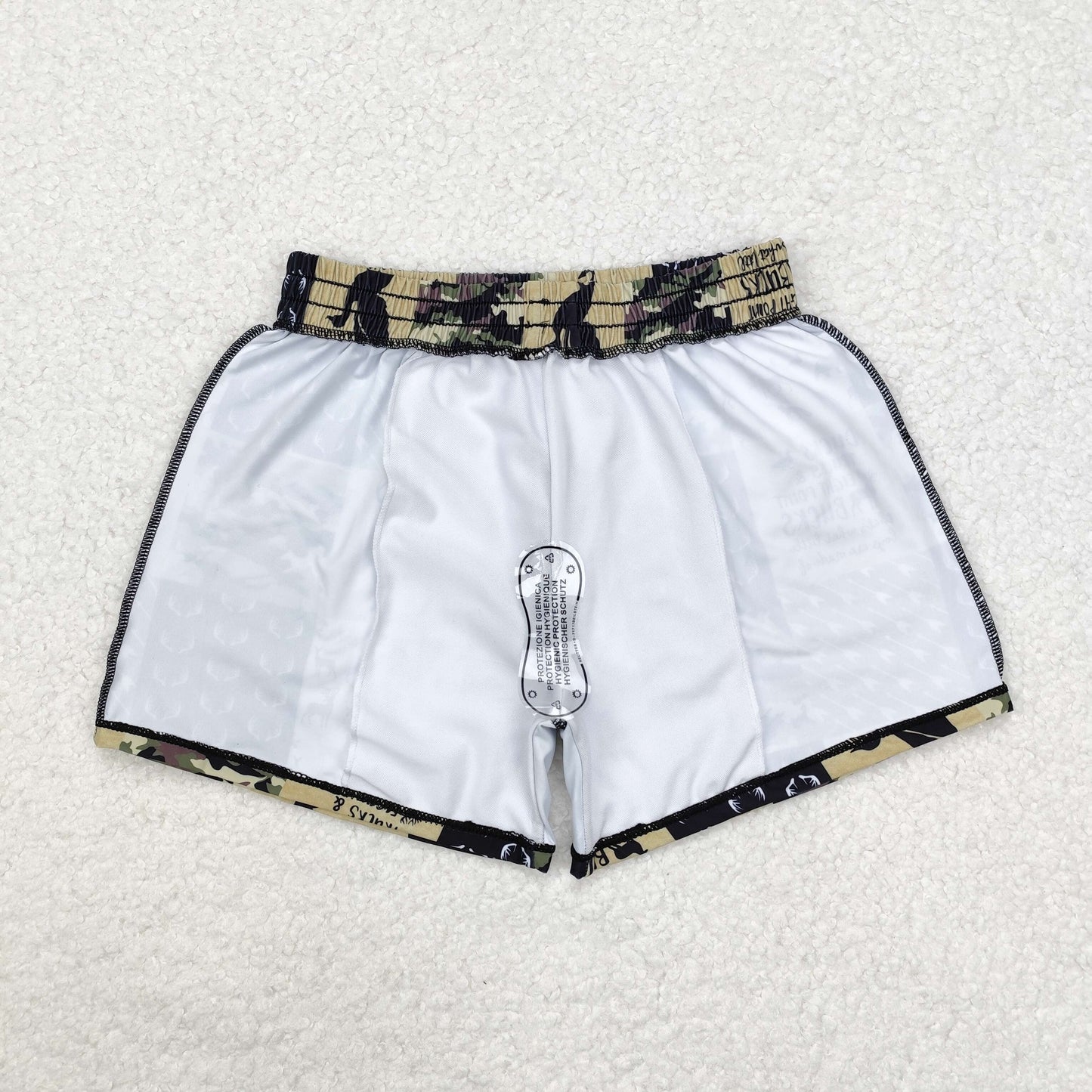 S0467 Deer duck camo kids boys summer swim trunks