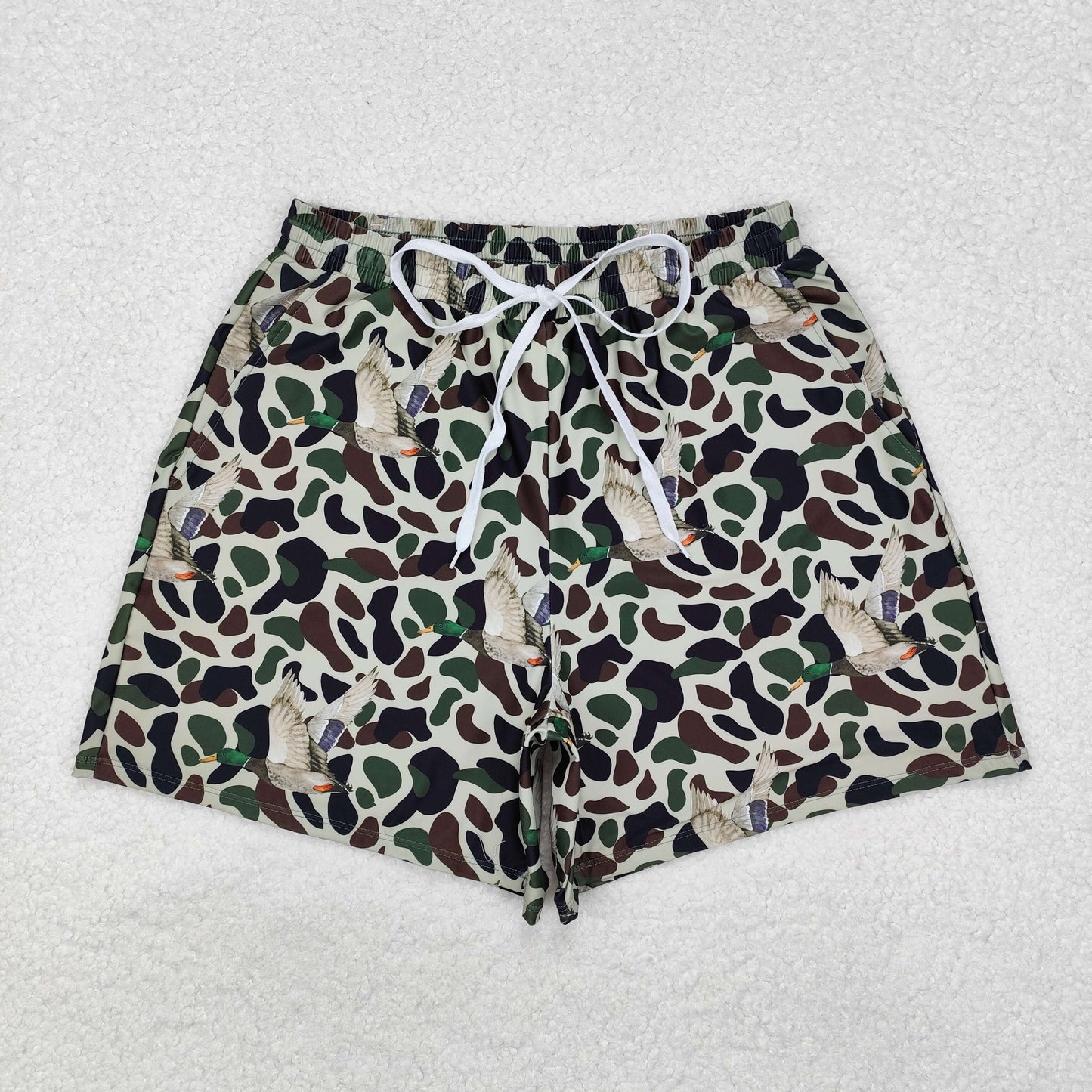 S0468 Camo duck summer adult men swim trunks