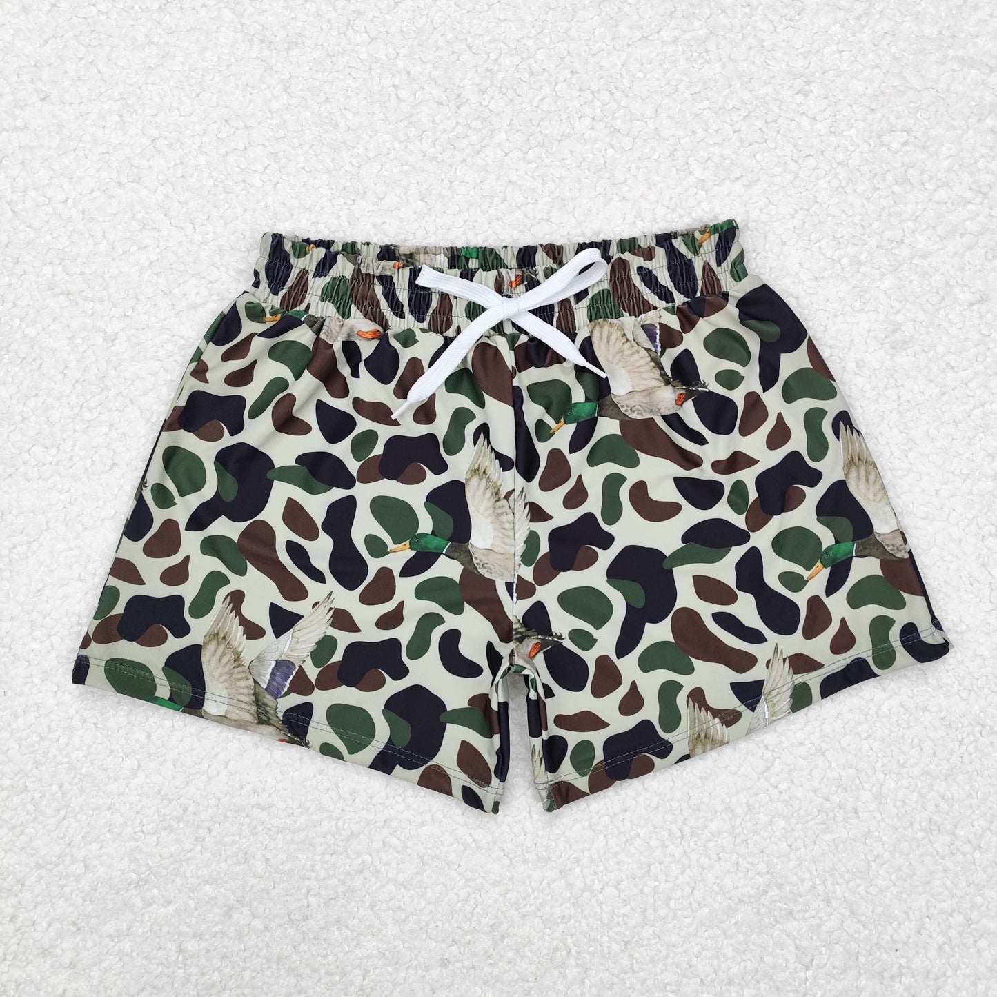 S0469RTS NO MOQ Baby Boys Summer Swimsuits Camo duck kids boys summer swim trunks
