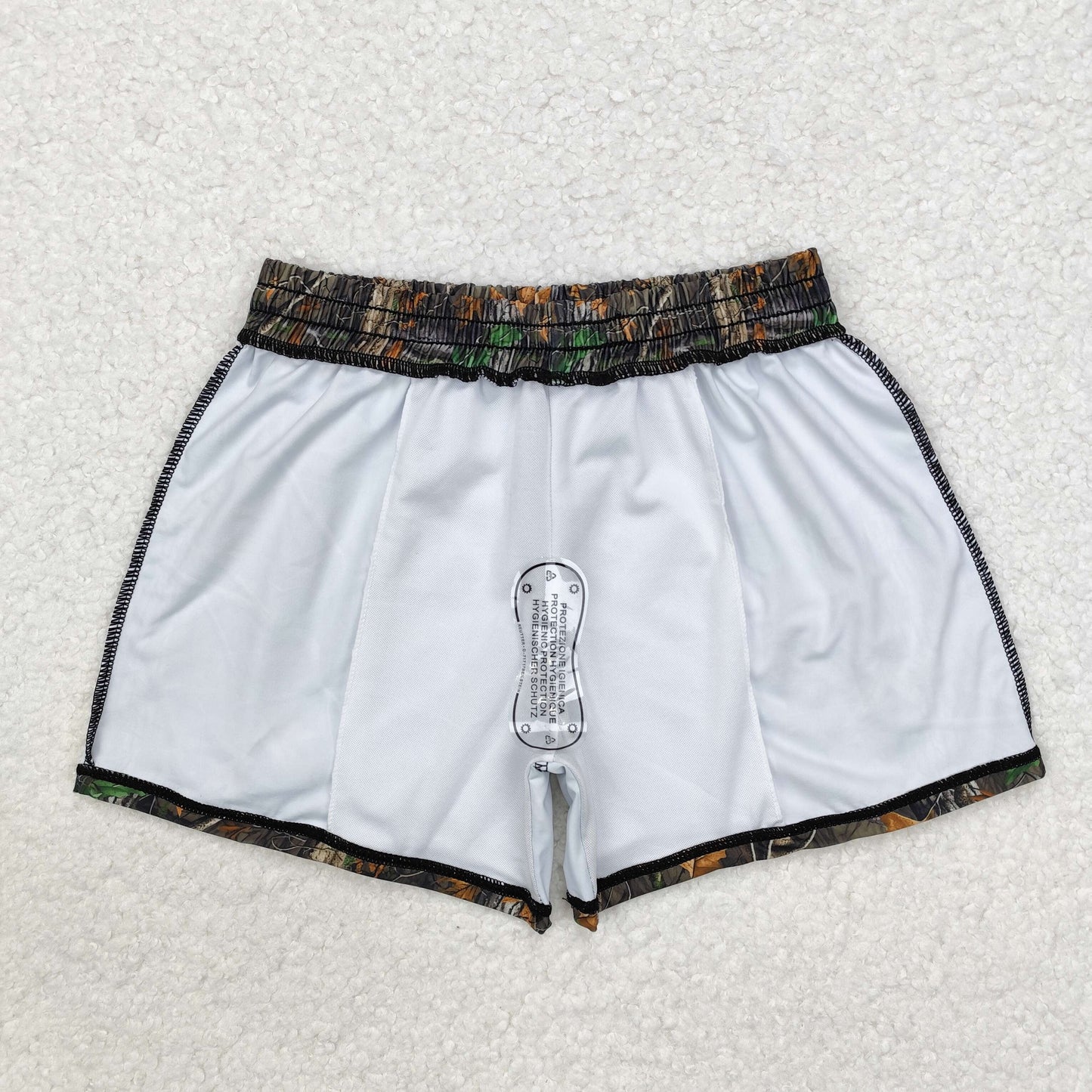 S0473 Camo leaves kids boys summer swim trunks