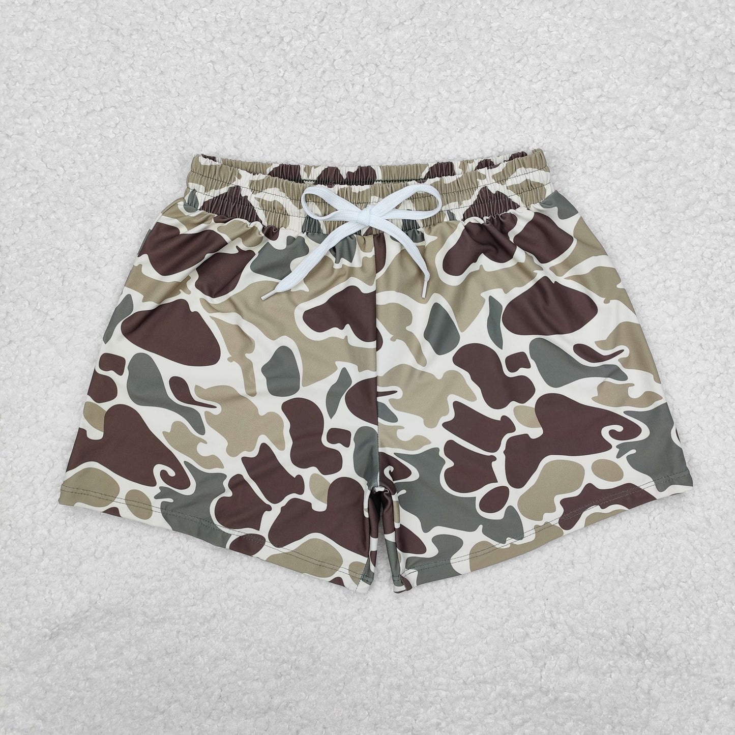 S0475 RTS NO MOQ Baby Boys Summer Swimsuits Camo kids boys summer swim trunks