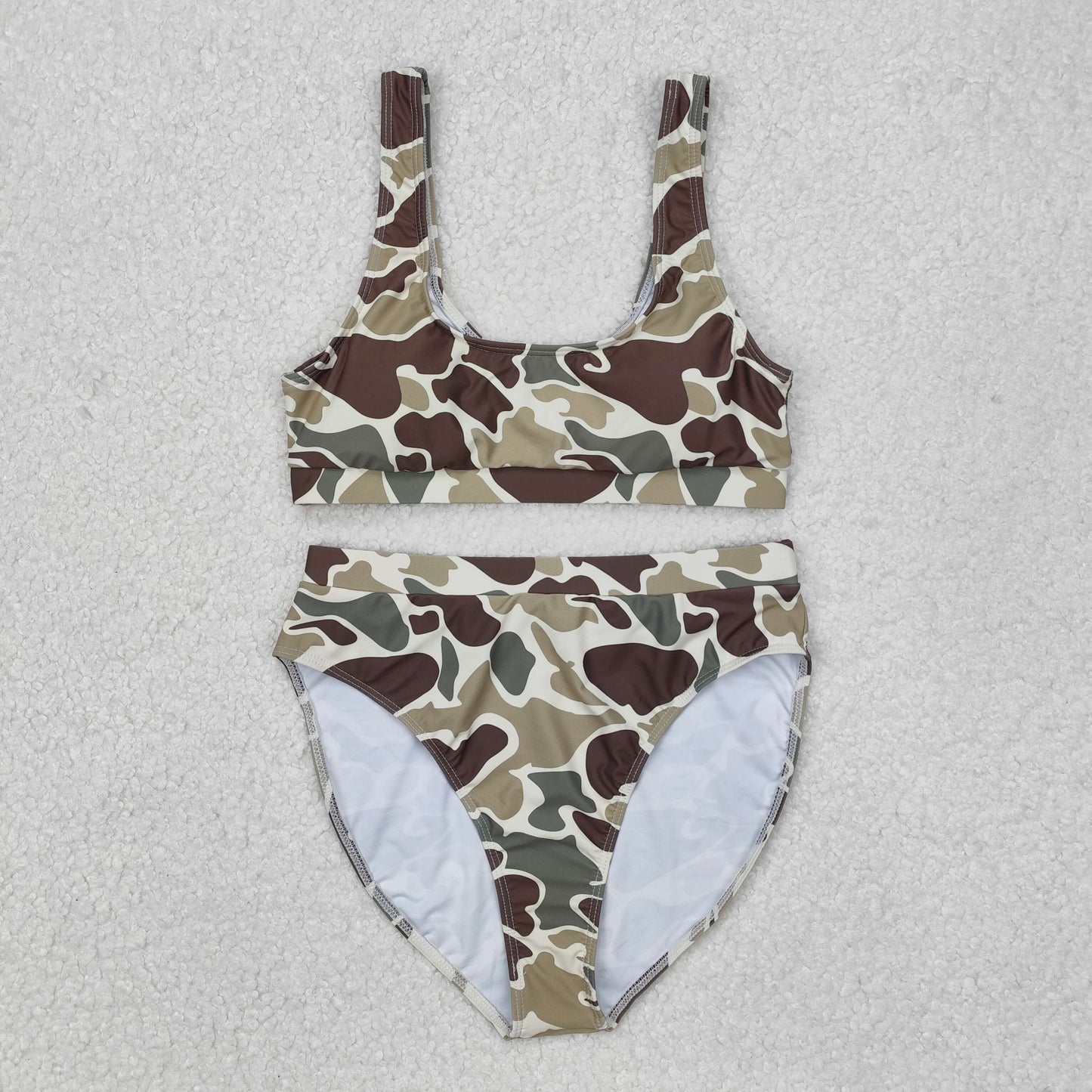 S0476 Camo adult women summer swimsuit