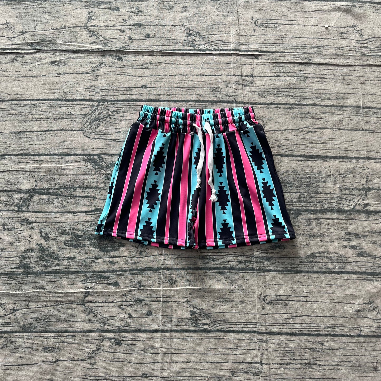 3.19 S0548 Sample No Moq Baby Boys Summer Aztec Stripe Swimming Trunks Summer Shorts