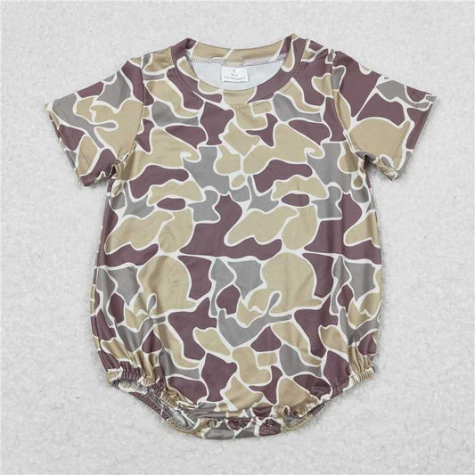 USA Warehouse (IN STOCK) SR1252 Camo Baby Boys Romper Short Sleeves Comfortable Soft Material for Infants