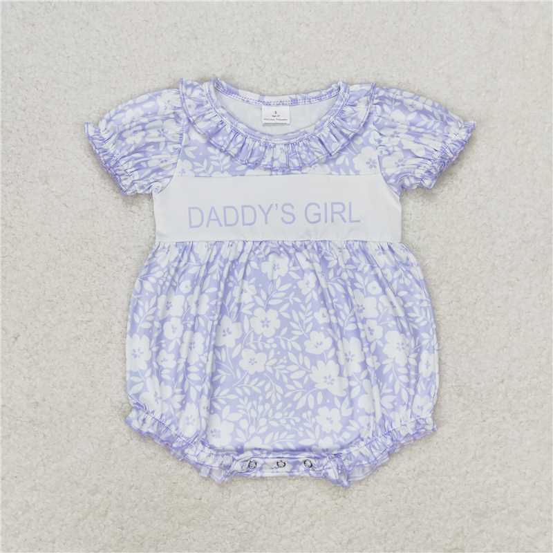 4.24 RTS NO MOQ Floral Tunic Ruffle Shorts Set Short Sleeves 'Daddy's Girl' Top for Girls Cute Casual Outfit Combination