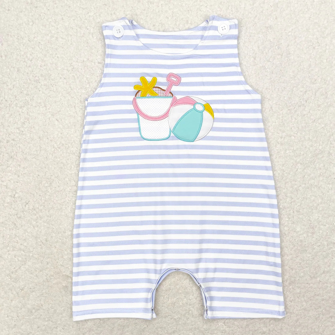 11.26 RTS Sibling Boys Baby Girls Sleeveless Beach Play Rompers Outfits