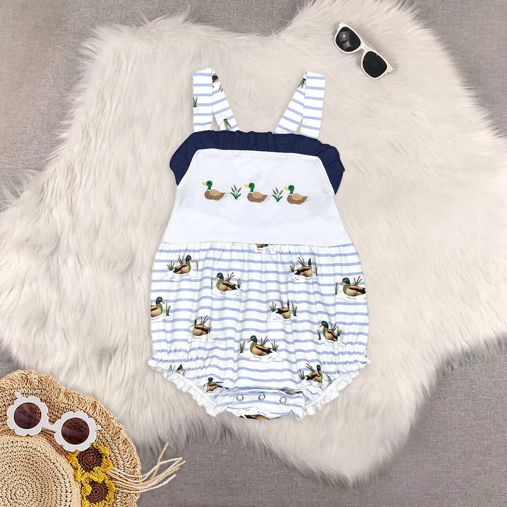 8.16 RTS Sibling Short sleeves duck top stripe shorts kids boys clothing rompers