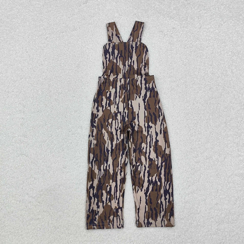 10.20 RTS Sibling Baby Boys Girls Southern Camo Straps Pant Jumpsuits Button Pockets Shirts Tops Clothes