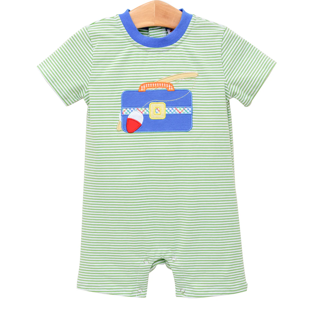 Stripe short sleeves fishing top shorts boys clothing