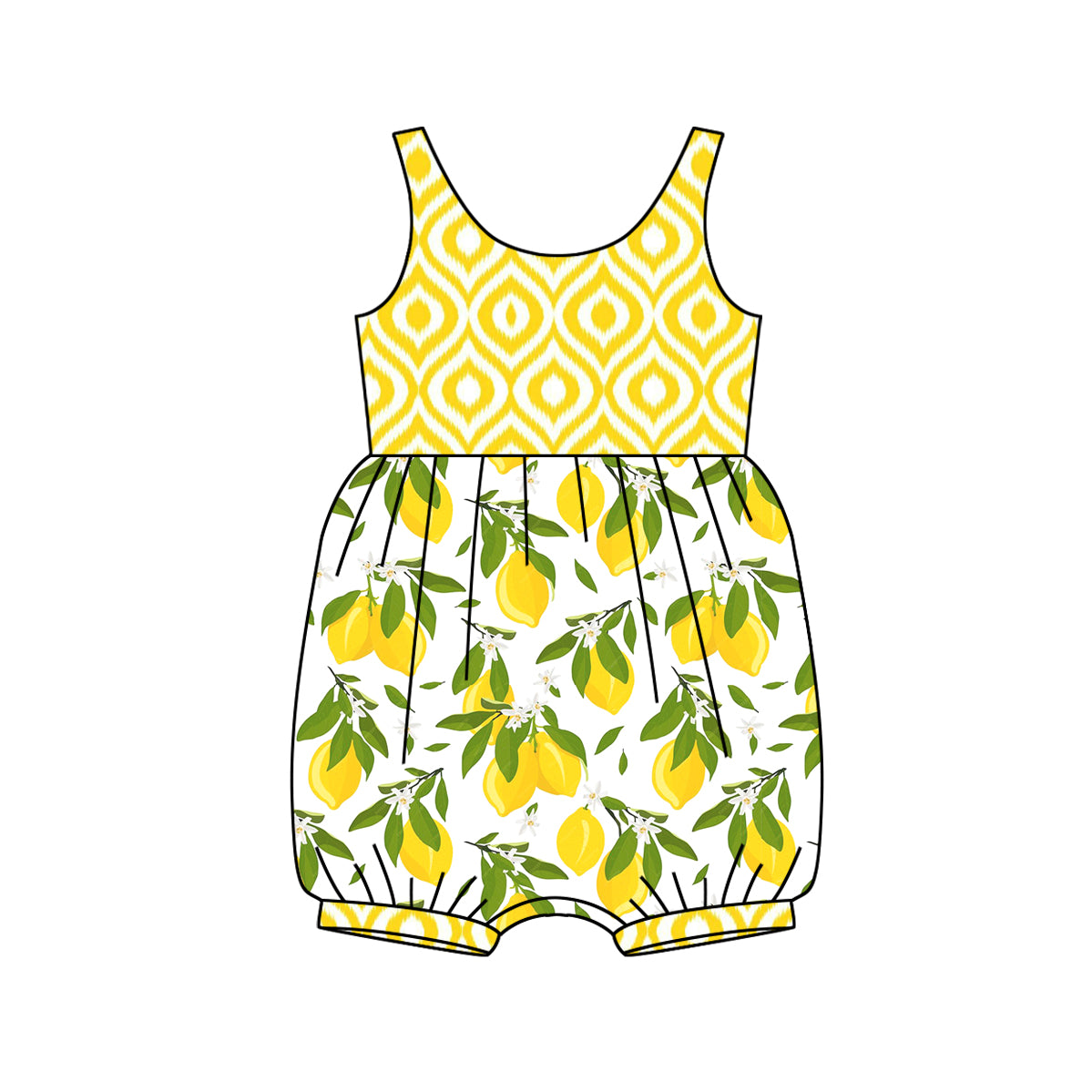 Baby Infant Girls Pink Checkered Flowers Sleeveless Rompers