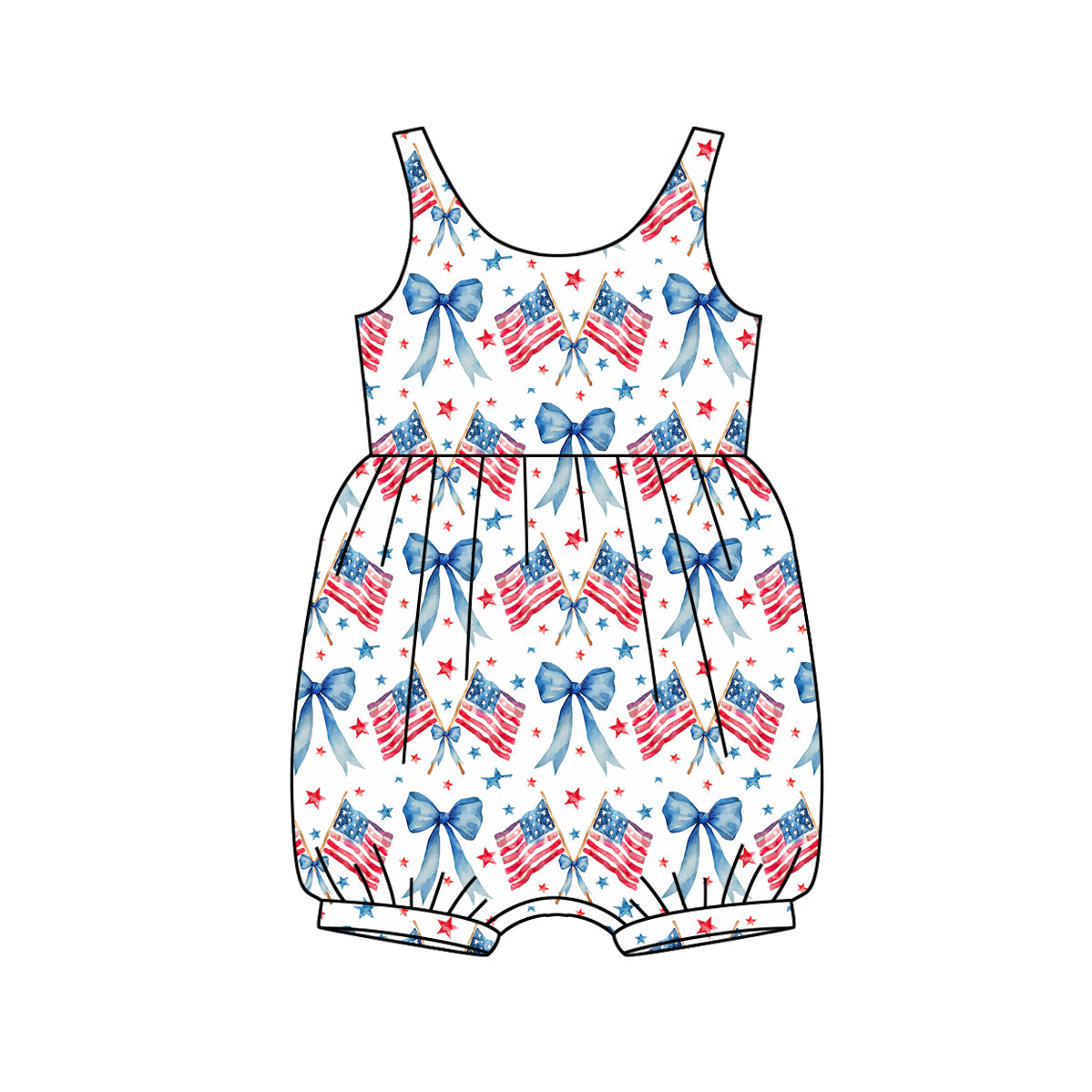 Baby Infant Girls Pink Checkered Flowers Sleeveless Rompers