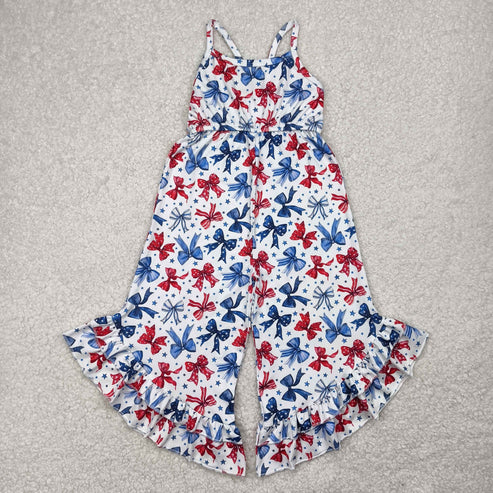 10.16 RTS Sibling Baby Girls 4th Of July Summer Bell Bottoms Jumpsuits