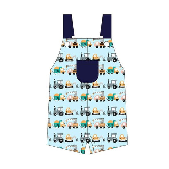 Navy Pocket Top Construction Shorts Set Boys Clothes Comfortable Casual Outfit for Kids
