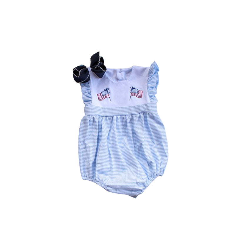 4.12 pre order Baby Girls July 4th Flag Dress
