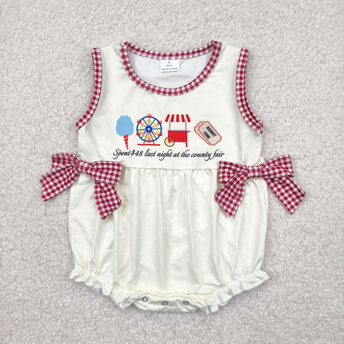 9.19 RTS Sibling Sibling Baby Kids Ice Cream Store Top Red Plaid Pockets Shorts Sets Rompers