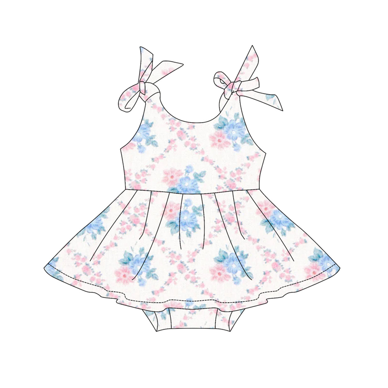 6.11 SR3047 Pre order Baby Girls Summer Rompers baby girl clothes bow floral pink suspender romper