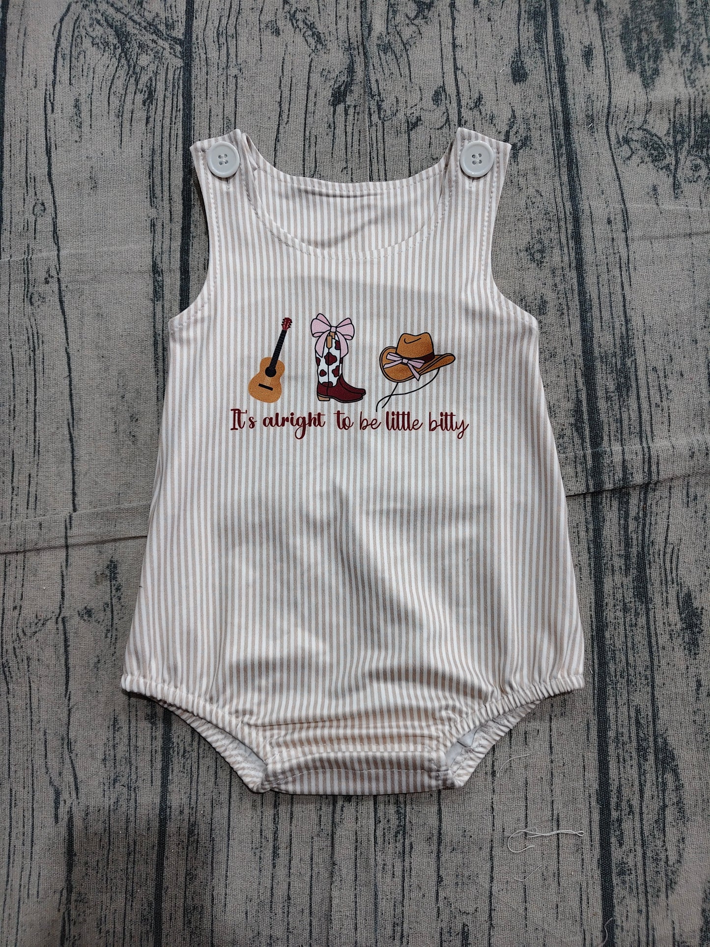 4.23 SR3335 Sample No Moq Baby Boys Sleeveless Boot Hats Guitar Western Rompers
