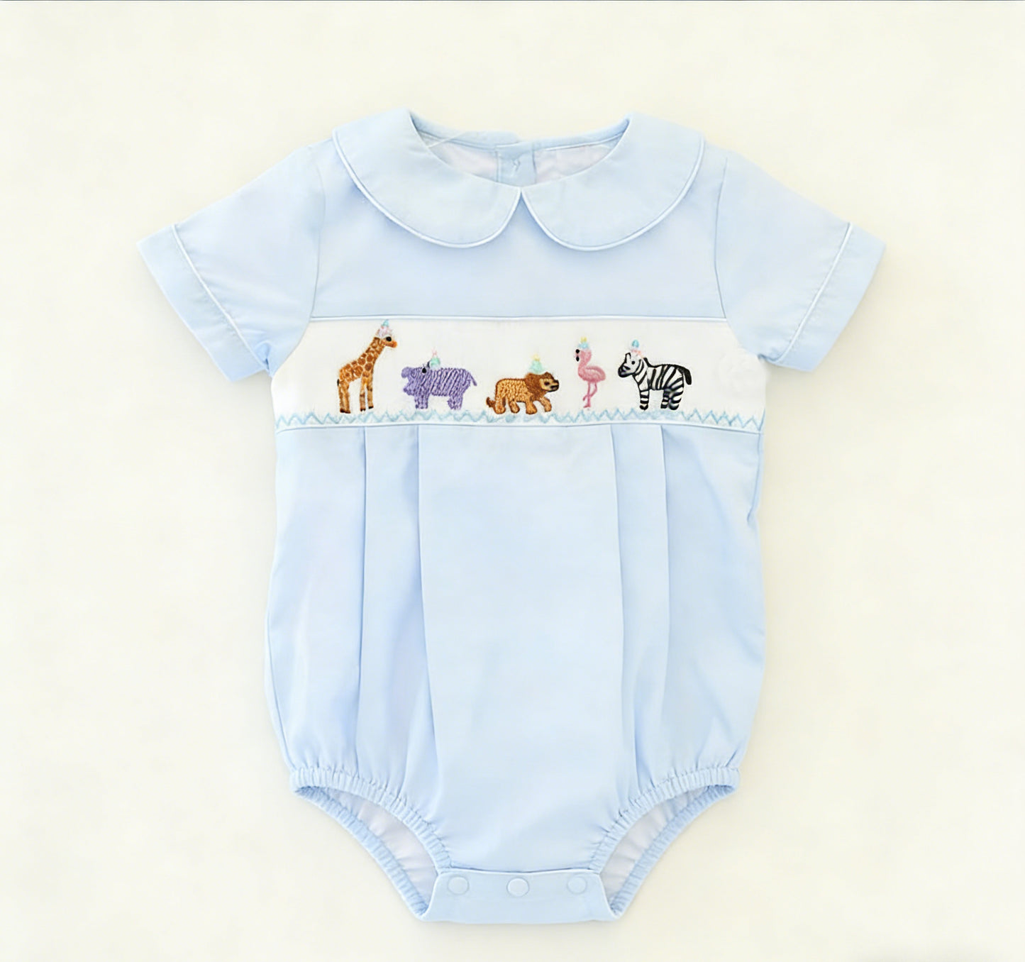 1.9 SR3952 Pre Order No moq Baby Girls Short Sleeve Animals Collar Ruffle Rompers