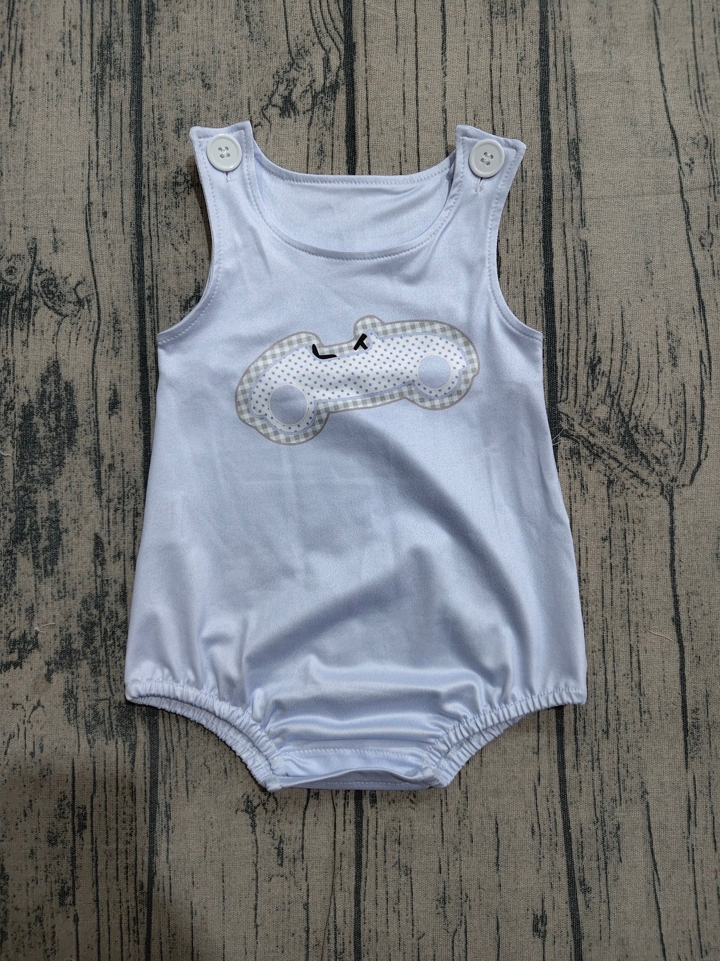 4.1 SR4013 Sample No Moq Baby Boys Sleeveless Cars Rompers Preorder