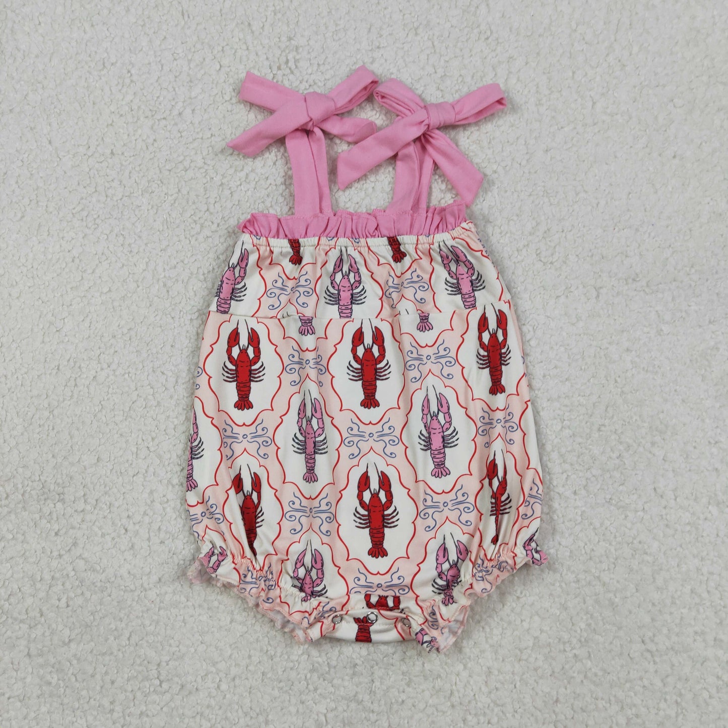 RTS Sibling Adjustable straps crawfish tunic shorts girls outfits and romper