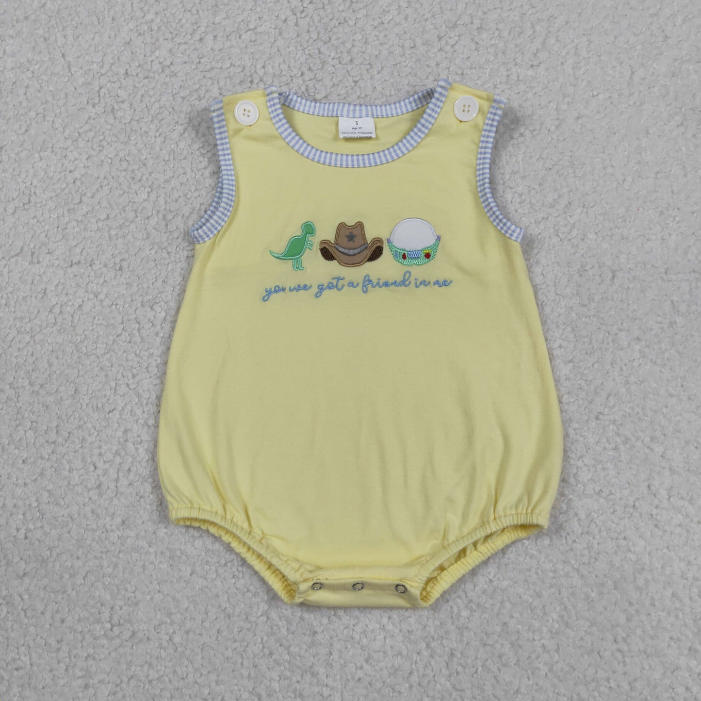 RTS Sibling Dinosaur embroidery top shorts kids summer outfits and romper
