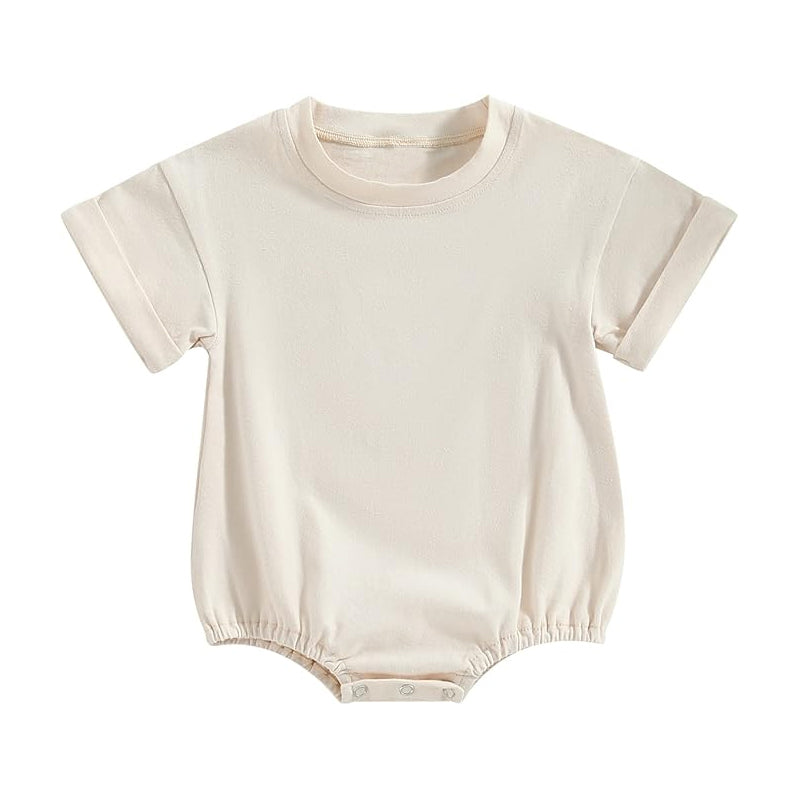 4.22 SR4227 Pre Order No moq Baby Short Sleeve Solid Color Romper