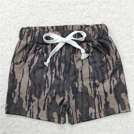 USA Warehouse (IN STOCK) SS0201 Baby Boy Summer Shorts Olive Camo Pockets Kids Casual Clothing for Boys