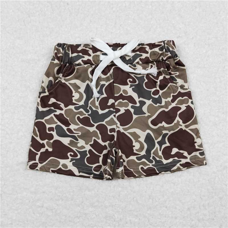Baby Boy Summer Shorts Olive Camouflage with Pockets for Kids