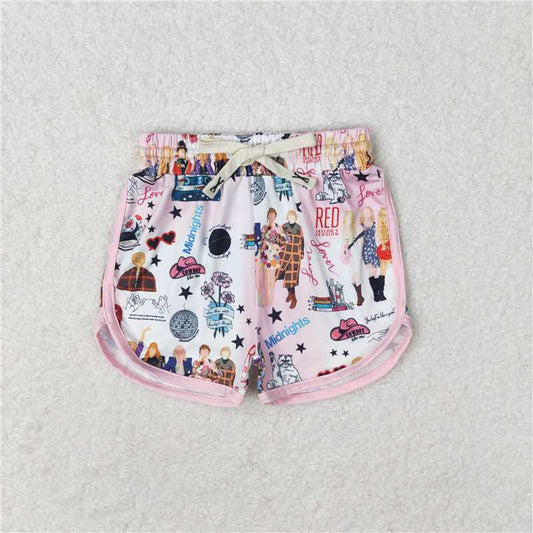 rts no moq SS0255 taylor swift pink and white shorts