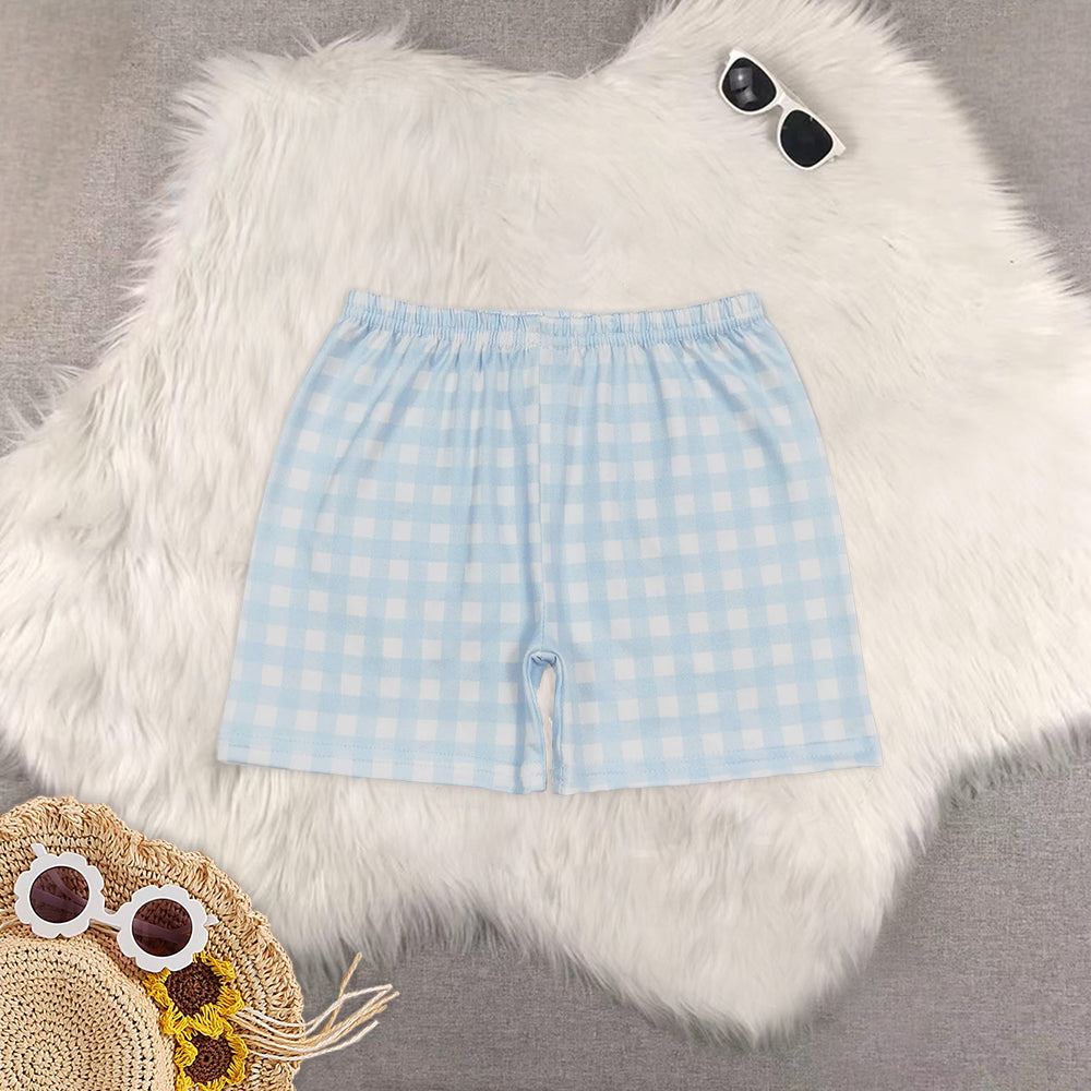 8.19 RTS Sibling Baby Boys Summer Shorts Black plaid pockets kids boys summer shorts