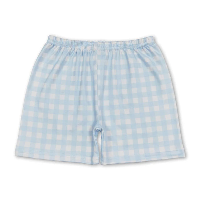 5.14 RTS NO MOQ (In stock)BT0653+SS0353 Short sleeves light blue stripe kids boys polo shirt outfits