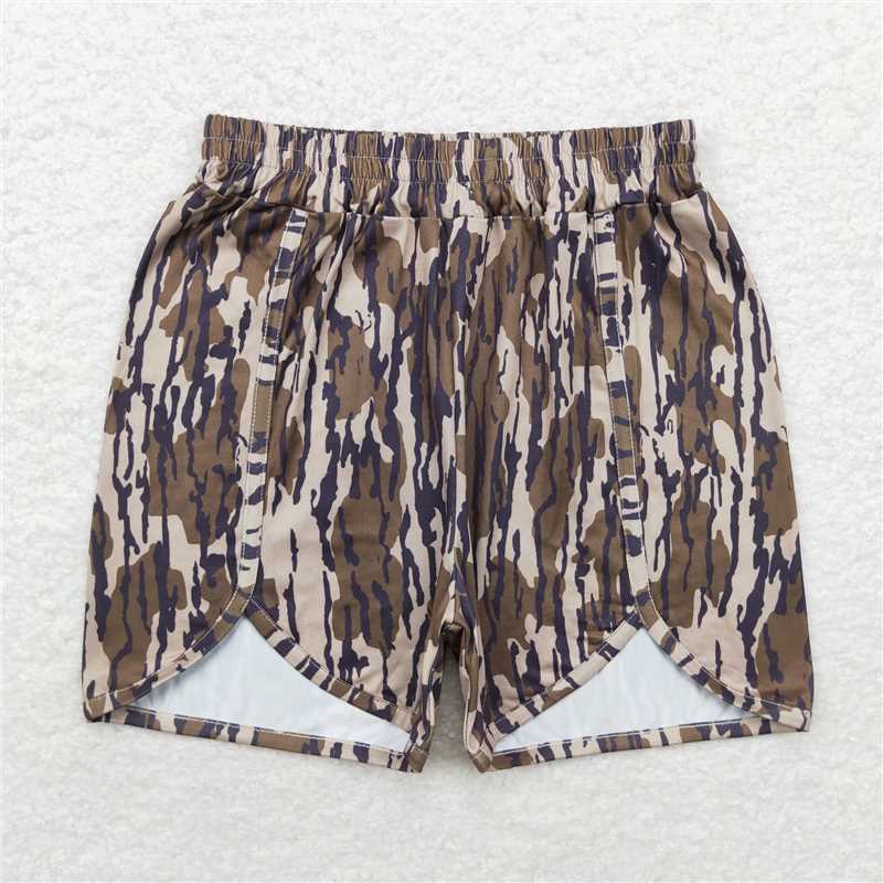 USA Warehouse (IN STOCK) SS0362 Camo Summer Shorts for Adult Women Casual Loose Fit High Waist Wide Leg Pants