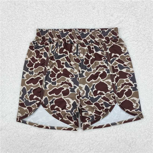 USA Warehouse (IN STOCK) SS0367 Camo Print Summer Shorts for Adult Women Casual High Waist Wide Leg Pants for Women