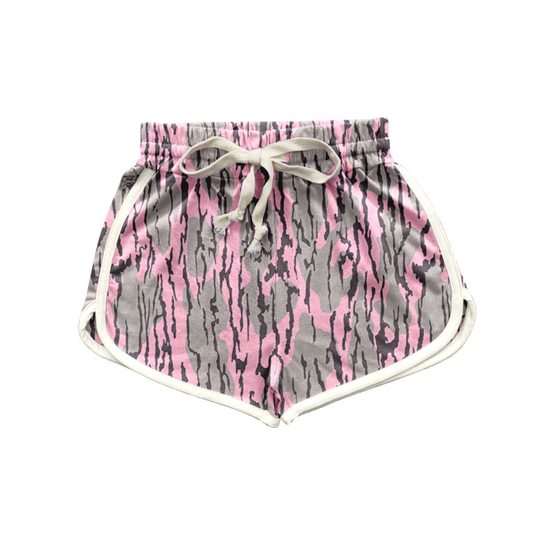 SS0403 Adult Women Pink Bottomland Camouflage Summer Shorts Preorder