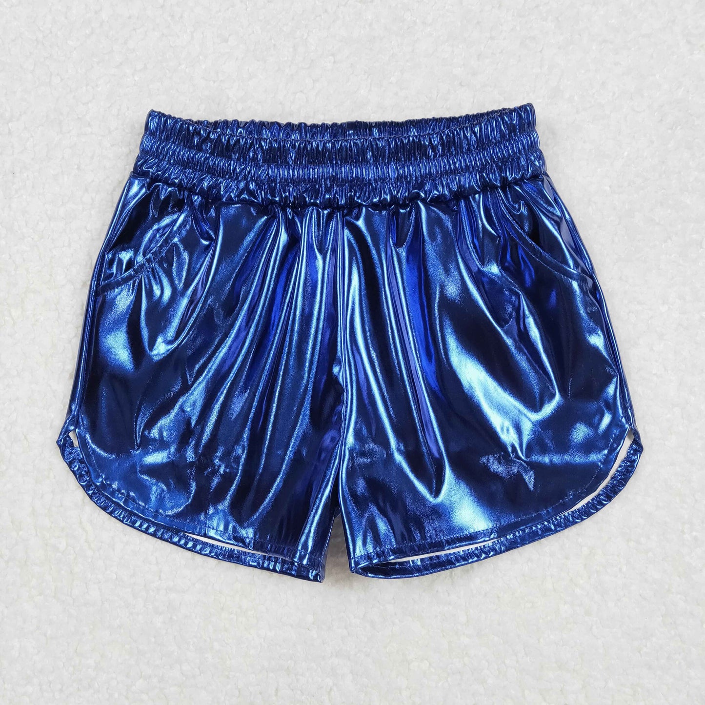 SS0409RTS NO MOQ Baby Girls Summer Shorts Stylish Blue Elastic Waist Summer Shorts for Trendy Girls