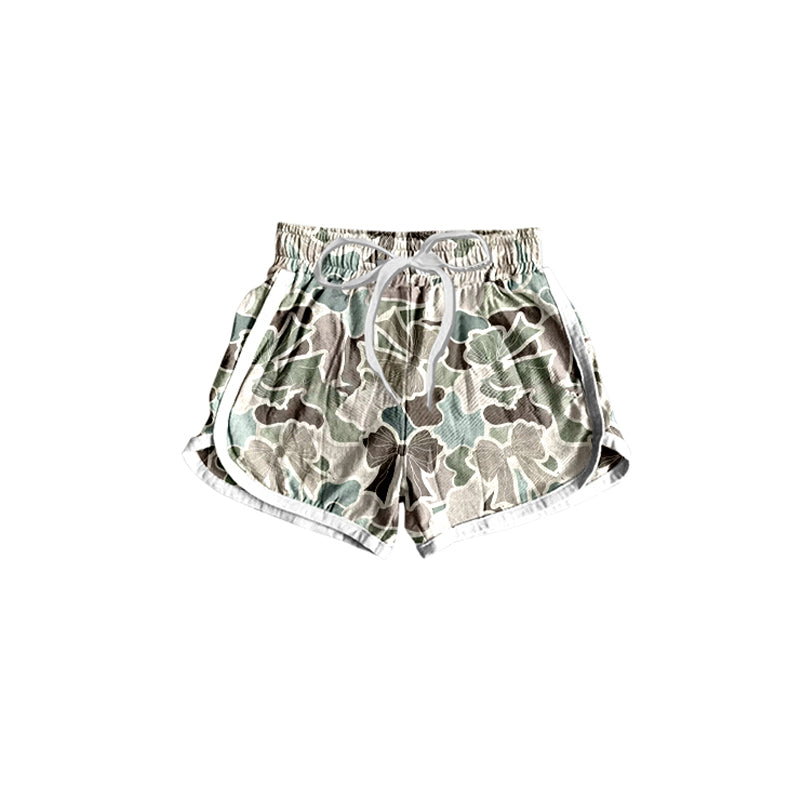 Grey camo bow kids girls skirt shorts inside