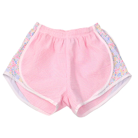 5.19 Pre order Light Blue Floral Baby Girls Summer Shorts for Toddlers Kids' Summer Clothing Floral Print Girls' Shorts Light Blue Baby Girls' Summer Outfit