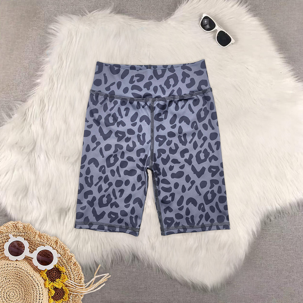 8.14 RTS Sibling Baby Girls Summer Yoga Shorts High waist black plaid kids girls summer shorts