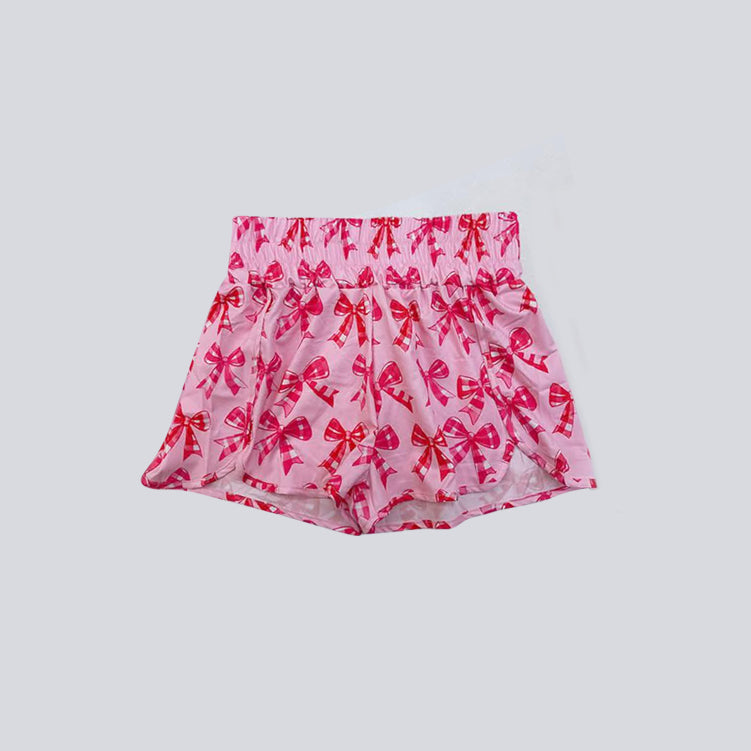 4.11 Pre order Adult Baby Girl Clothing Yoga Bowknot Pink Summer Shorts