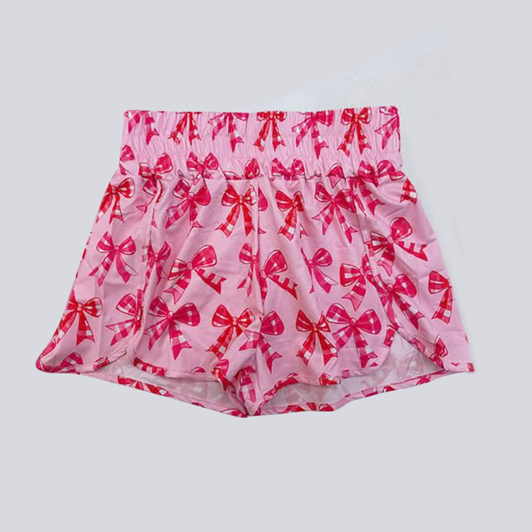 4.11 Pre order Adult Baby Girl Clothing Yoga Bowknot Pink Summer Shorts